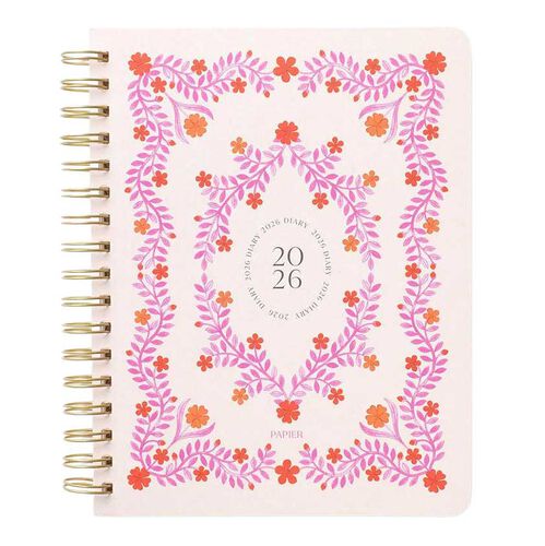 Papier Italian Summer Weekly Soft Cover Pink Planner With Stickers 2026