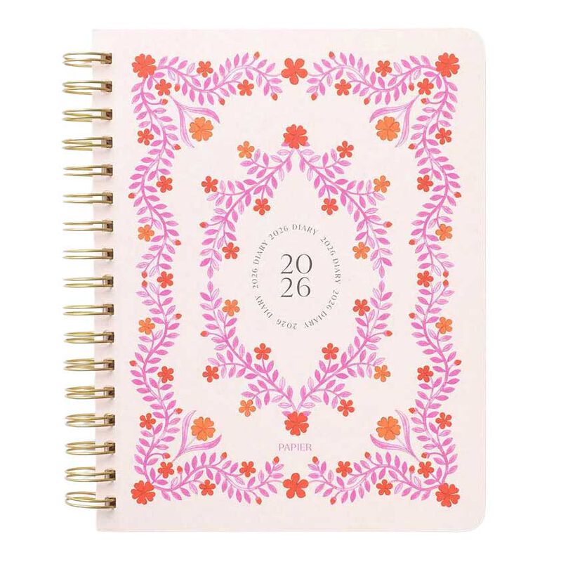 Papier Italian Summer Weekly Soft Cover Pink Planner With Stickers 2026 image number 0