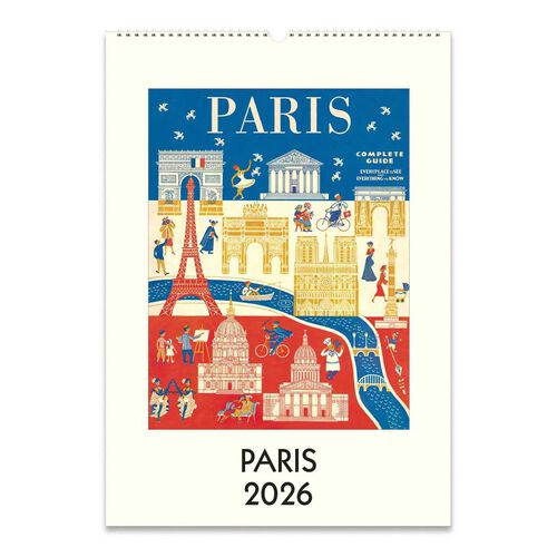 Cavallini Paris 2026 Wall Calendar
