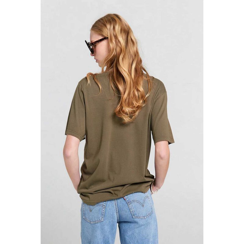 Karen Walker Embroidered Runaway Girl Classic Organic Cotton T-Shirt image number 1
