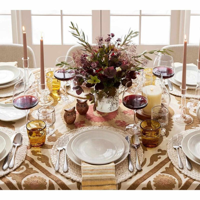 Pottery Barn Neila Suzani Embroidered Tablecloth image number 2