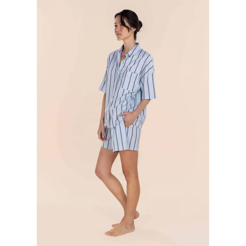 Gingerlilly Sasha Striped Boyfriend Short Pj Set image number 2