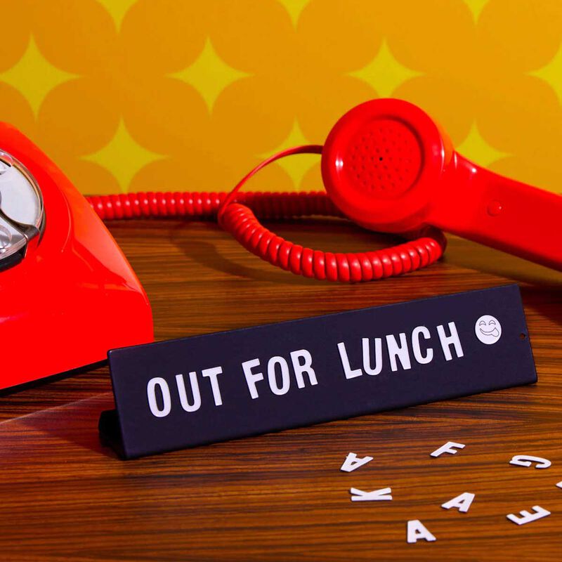 Mustard Moodboard Desk Plaque with Magnetic Letters image number 1