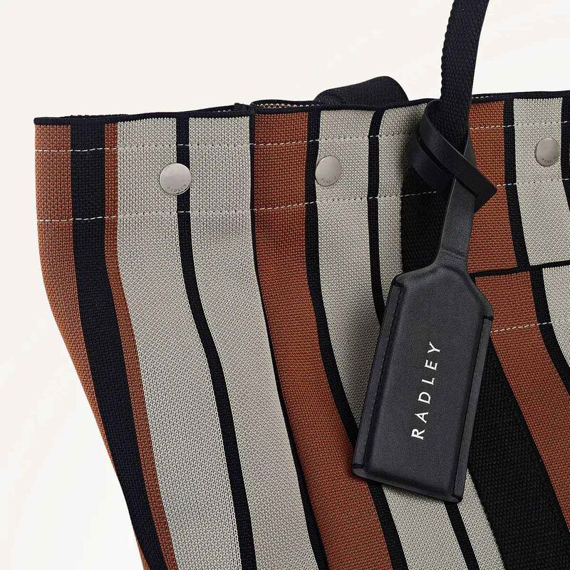 Radley Hadleigh Place Stripe Large Open Top Tote Bag image number 3