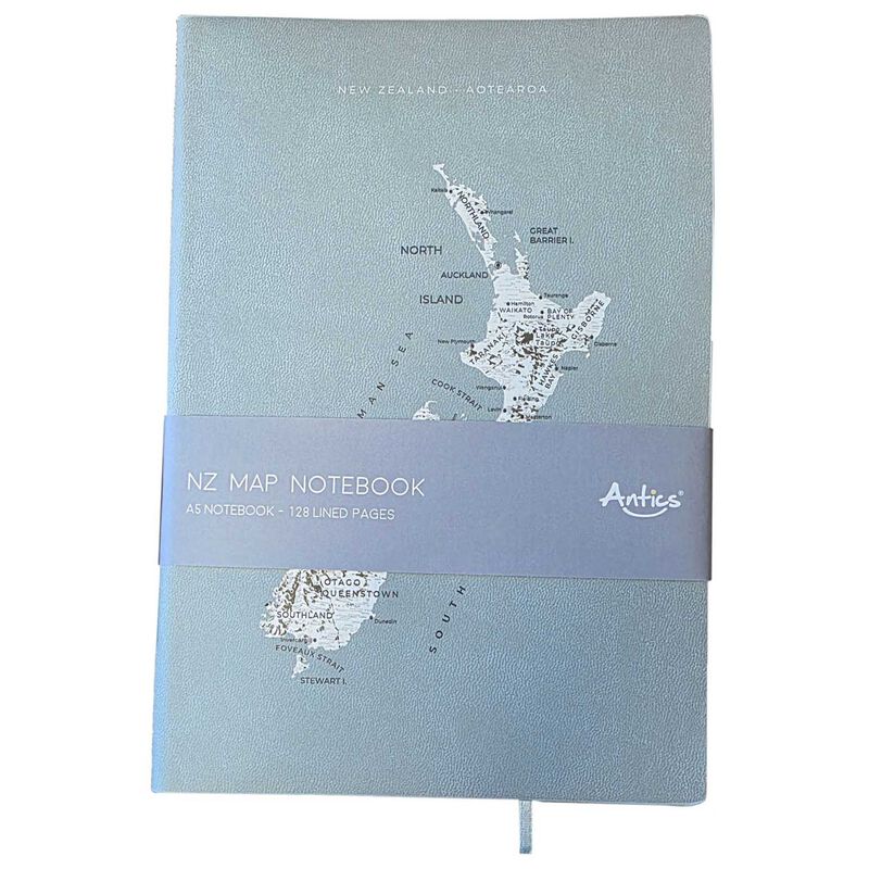 New Zealand Map PU A5 Mint Notebook image number 0