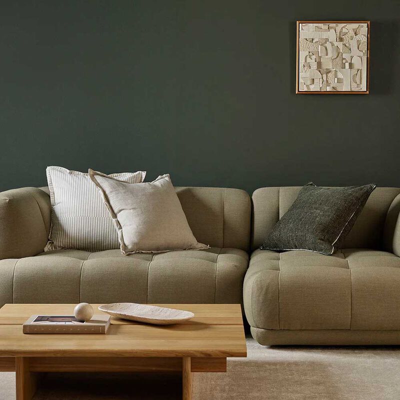 Baya Sutton Cushion With Feather Inner 55x55cm - Olive image number 3