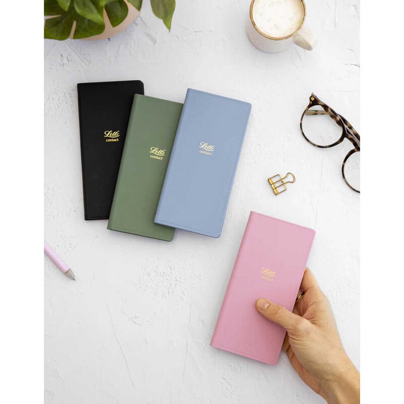 Letts of London Icon Slim Pocket Address Book - Black image number 2