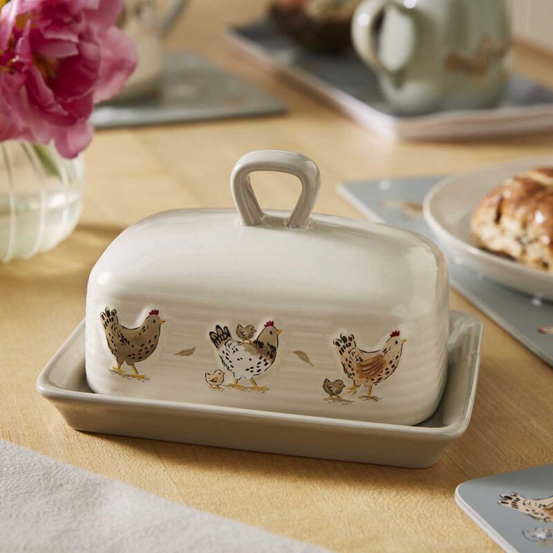 Cooksmart Hen House Lane Butter Dish image number 1