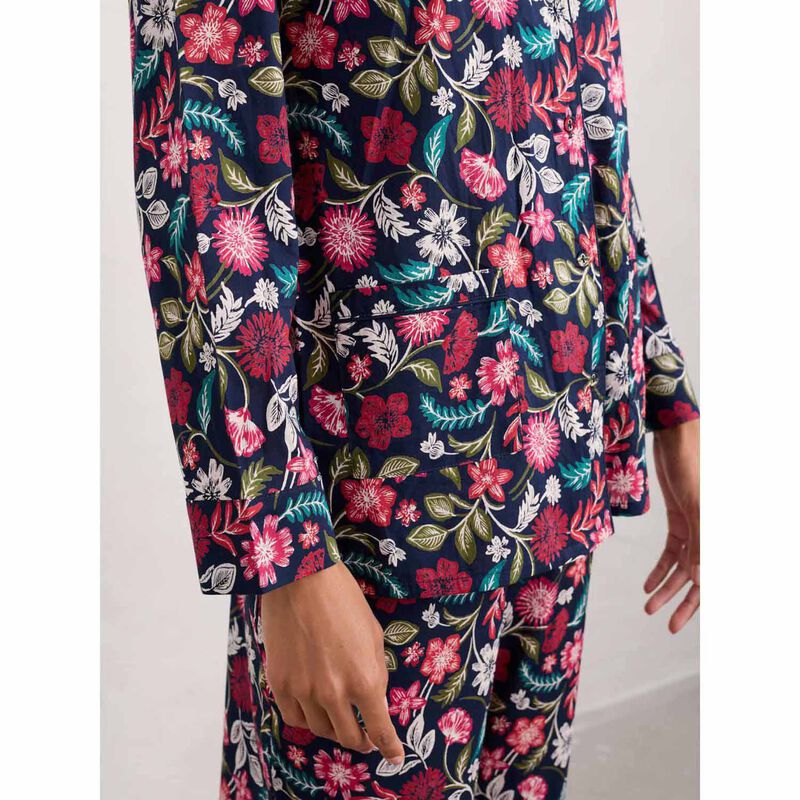 Seasalt Cornwall View Point Pyjamas Woodblock Bloom Dahlia image number 3