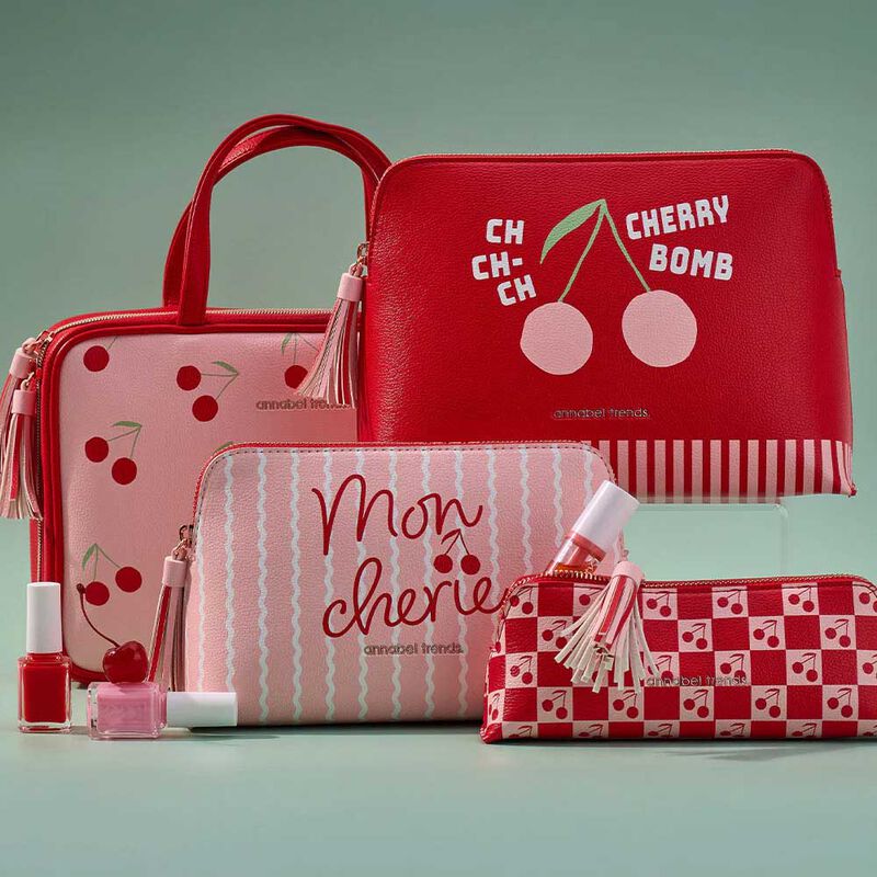 Annabel Trends Vanity Toiletries Bag - Cherrylicious image number 2