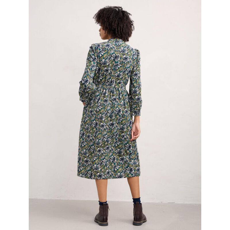 Seasalt Cornwall Rose Cottage Dress Mallow Blooms Loch image number 1