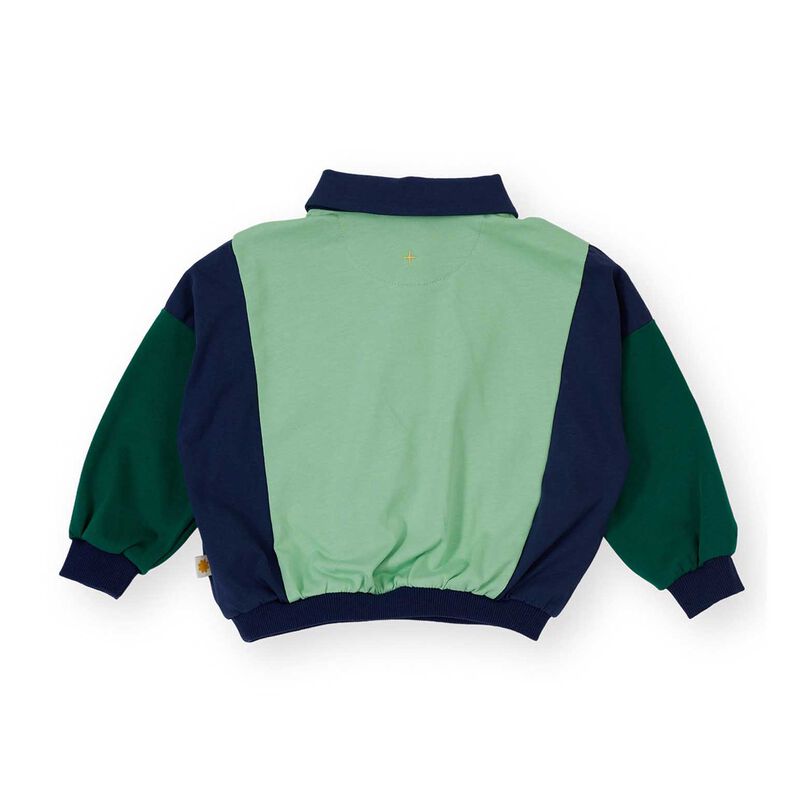Goldie + Ace Panelled Relaxed Rugby Sweat Top 1-2Y image number 1