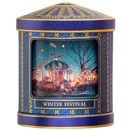 Basilur Music Caddy Blue Winter Festival Tin Loose Leaf Black Tea 75g