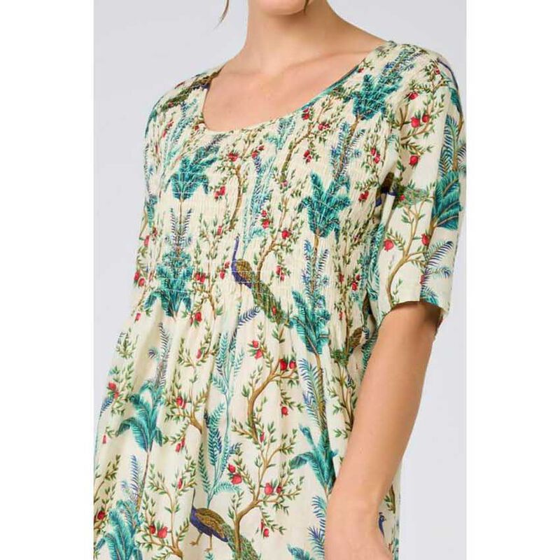 Arabella Shirred Bodice Short Sleeve Nightie image number 1