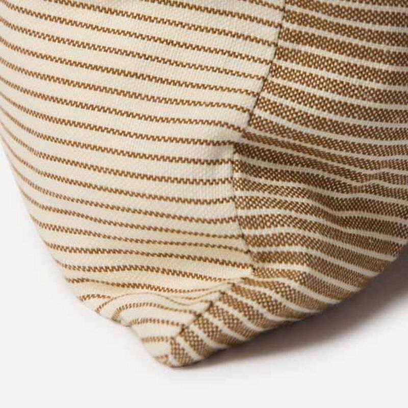 Città Reversible Pinstripe Cushion Cover 50x40cm - Bronze/Coconut image number 2