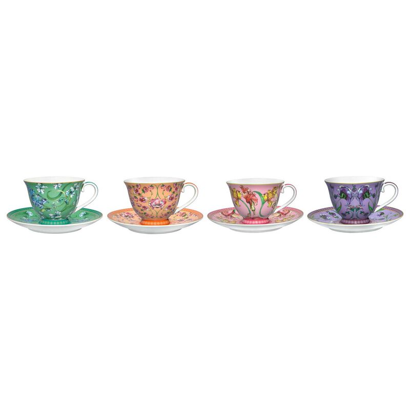 Maxwell & Williams EMM Tall Cup & Saucer 230ml Set Of 4 Gift Boxed image number 1
