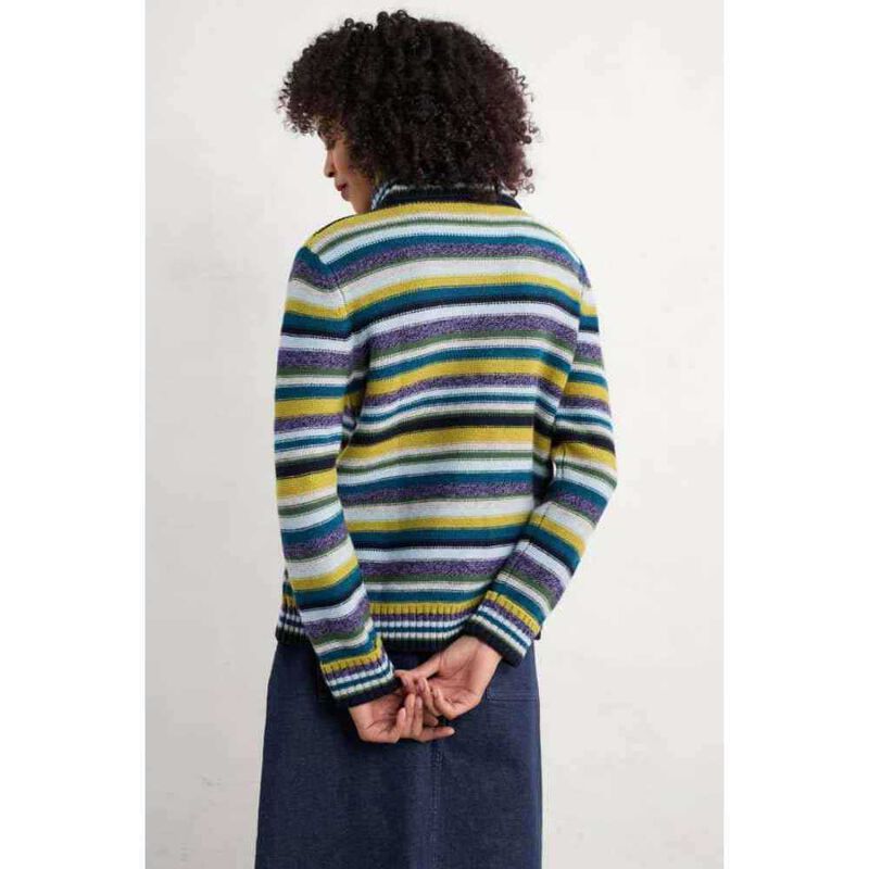 Seasalt Cornwall Braque Jumper Concertina Dark Citron Multi image number 1