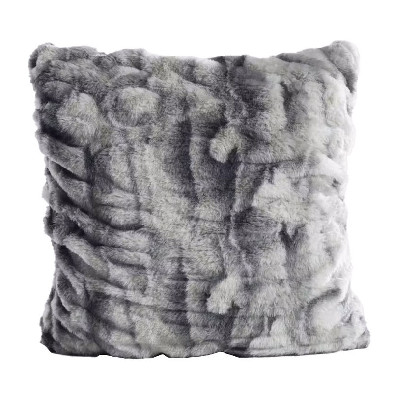 Top Drawer Snow Leopard Fur Cushion With Inner 45x45cm image number 0