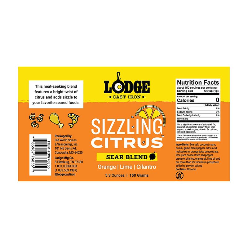 Lodge Sear Blend Sizzling Citrus 150g image number 2