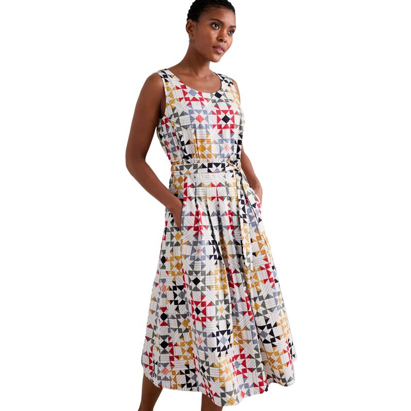 Seasalt Cornwall Belle Dress Quilt Star Chalk image number 0