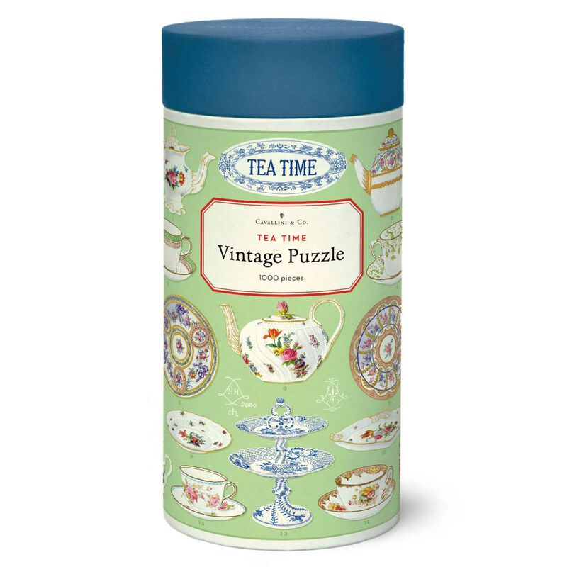 Cavallini Tea Time Vintage Puzzle 1000 Piece image number 0