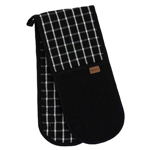 Ladelle Hemingway Black Double Oven Mitt