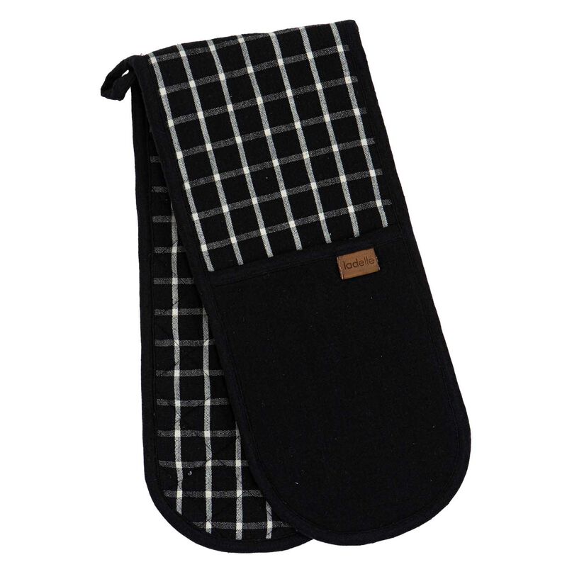 Ladelle Hemingway Black Double Oven Mitt image number 0