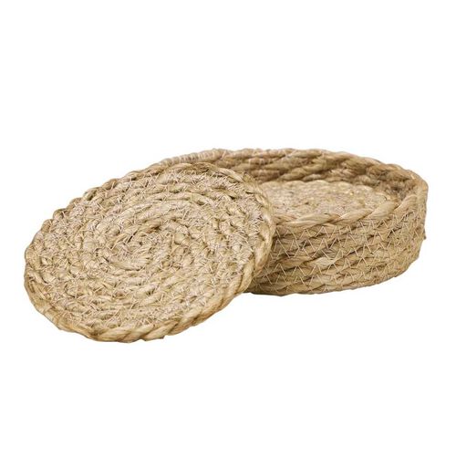 Coasters Round Set Of 4 - Natural