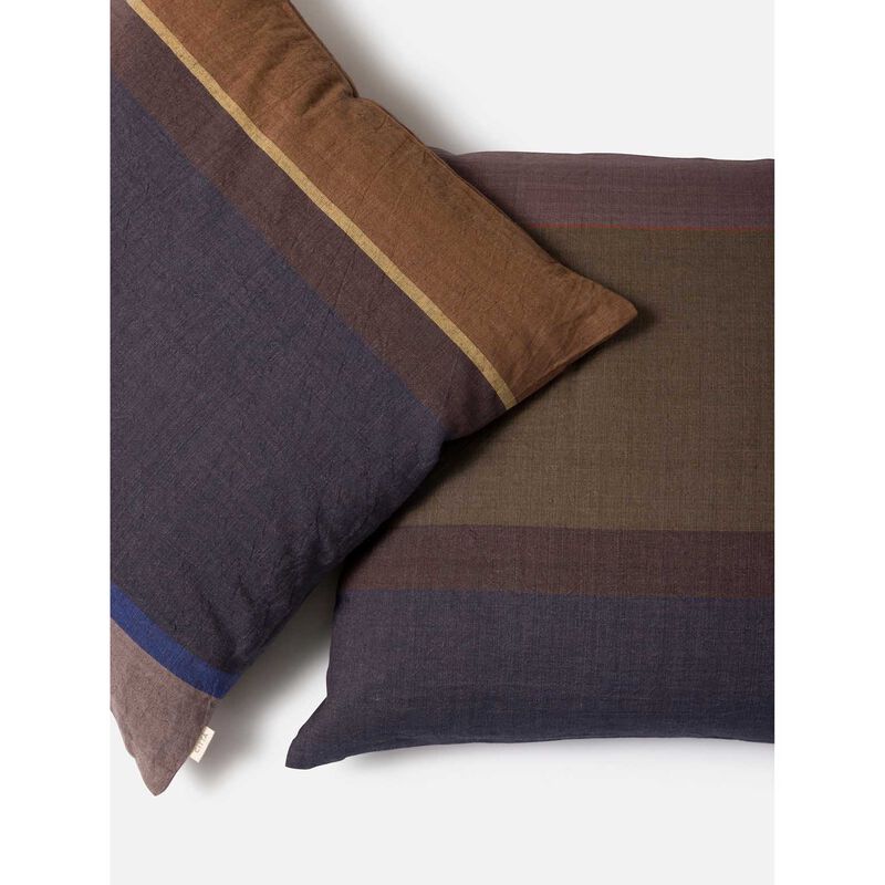 Citt&agrave; Obi Euro Cushion Cover Blue Black/Dijon 65x65cm image number 2