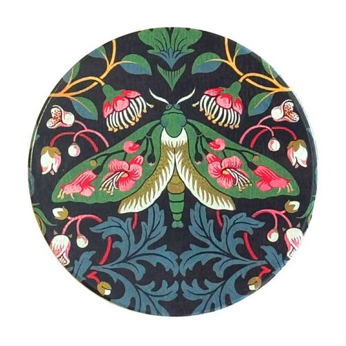 Tanya Wolfkamp Coaster - Damask - Moth