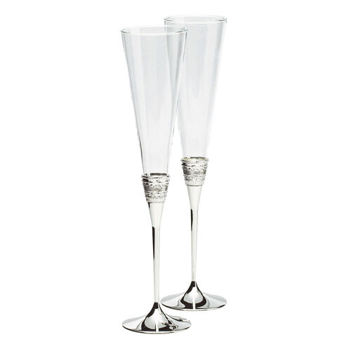 Vera Wang With Love Silver Giftware Toasting Flute Pair