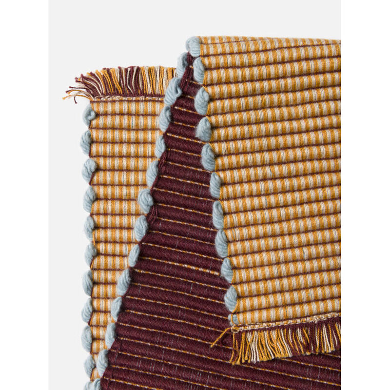 Citt&agrave; Albers Striped Placemat Saffron/Merlot 45.5x30cm image number 1