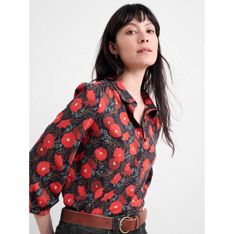 Seasalt Cornwall 3/4 Embrace Shirt Grass Meadow Maritime image number 2