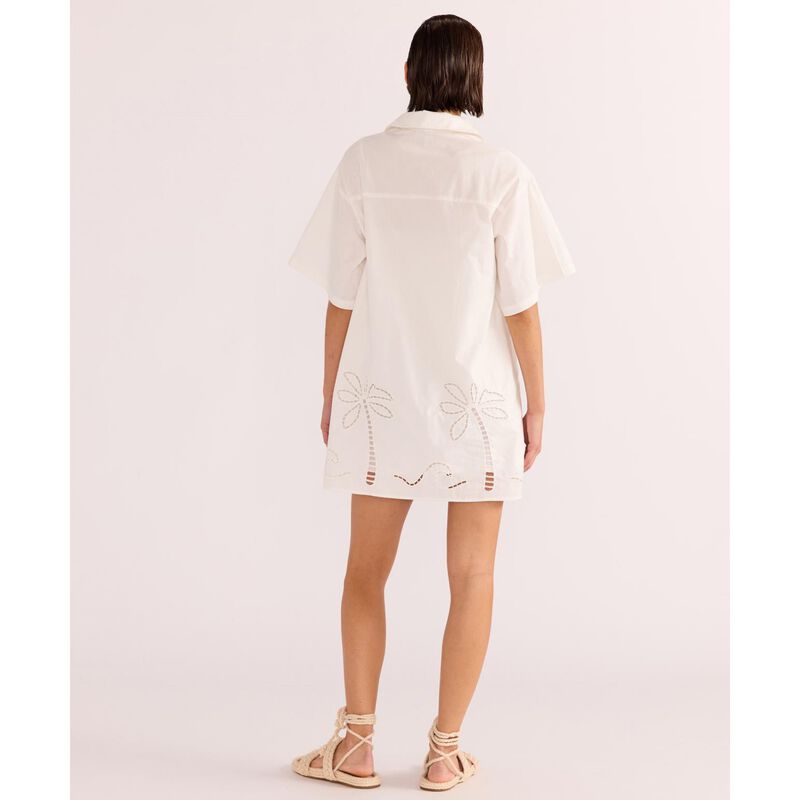 MINKPINK Romina Broderie Shirt Dress image number 1