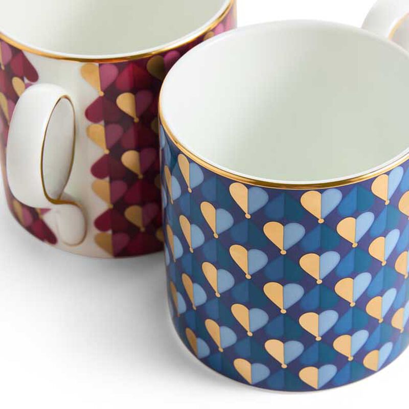 Wedgwood Love Mug 330ml Megenta & Aegean Set of 2 image number 3
