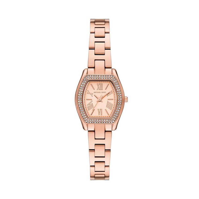 Michael Kors Chelsea Three-Hand Rose Gold-Tone Stainless Steel Watch image number 0
