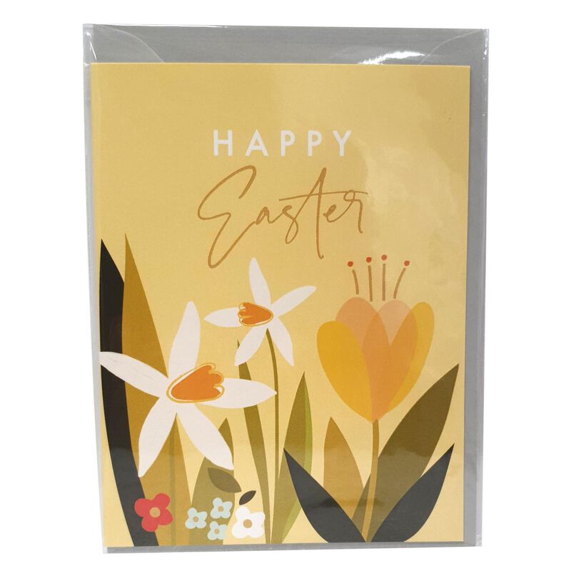 Image Gallery Happy Easter Flowers Easter Card image number 0