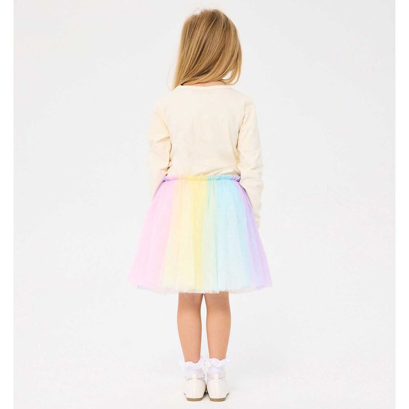Rock Your Baby Unicorn Flags Long Sleeve Circus Dress image number 2