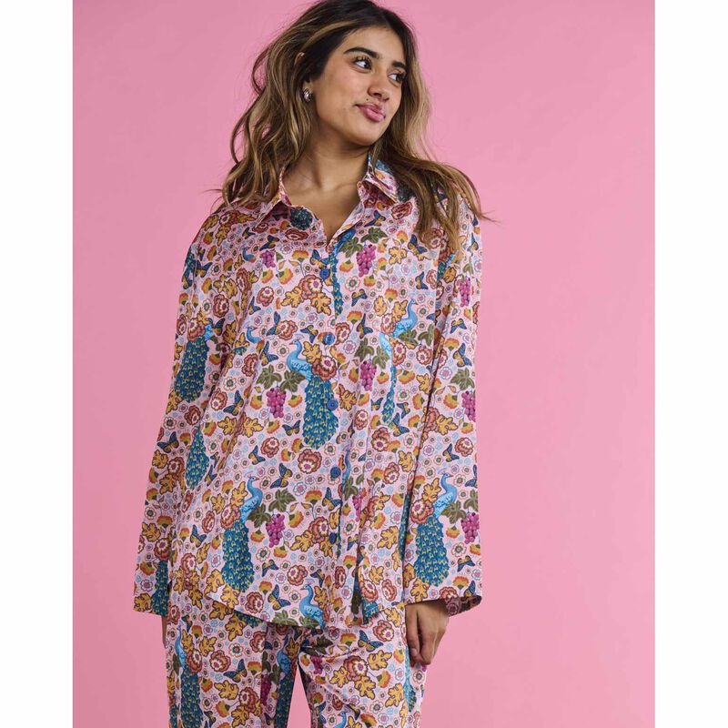 Kip&Co Lyon Satin Long Sleeve Shirt & Pant Pyjama Set image number 2