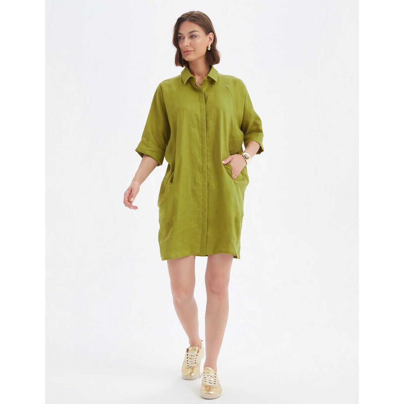 TIRELLI Oversized Linen Shirt Dress image number 3