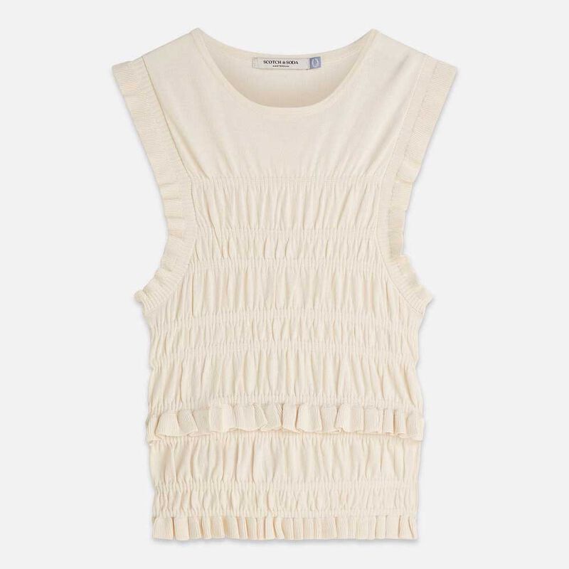Scotch & Soda Smock Stitch Knitted Tank image number 2
