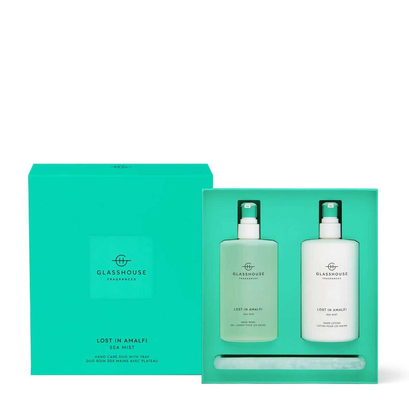 Glasshouse Fragrances 450ml Hand Wash, Hand Lotion & Tray - Lost In Amalfi image number 0