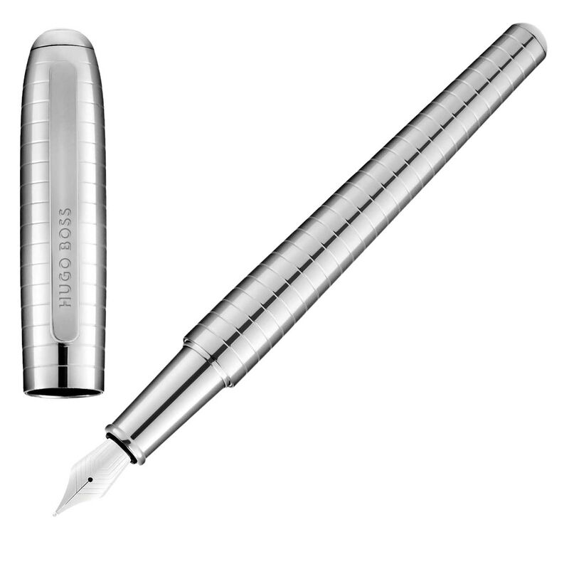 Hugo Boss Contour Soft Bauhaus Chrome Fountain Pen image number 3