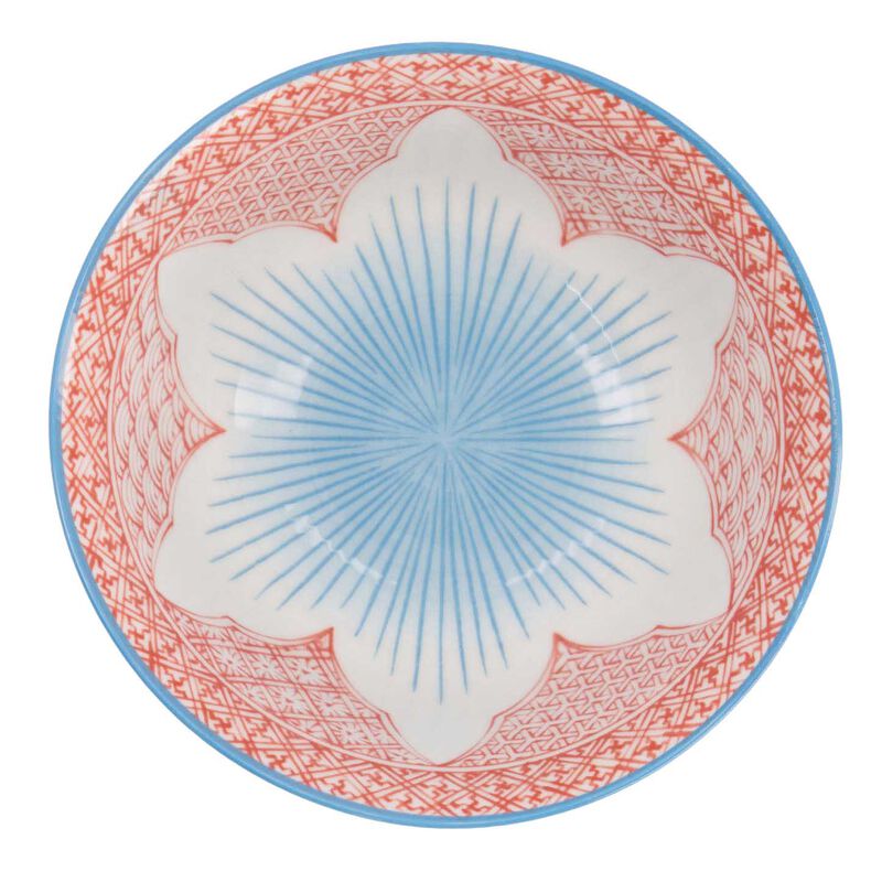 Tokyo Design Studio Lily Flower Tayo Bowl 14x6cm Red image number 0