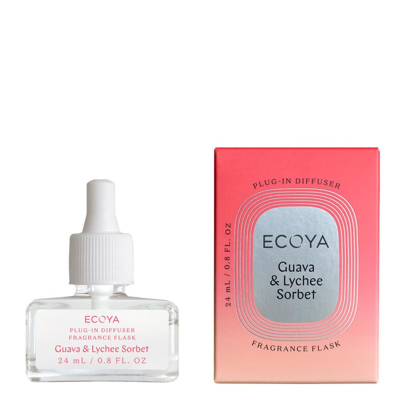 ECOYA Plug-In Diffuser Fragrance Flask: Guava & Lychee Sorbet image number 0