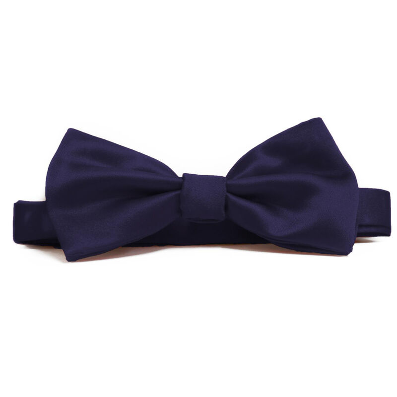 Fellini Italian Satin Dean Band Bow Tie image number 1