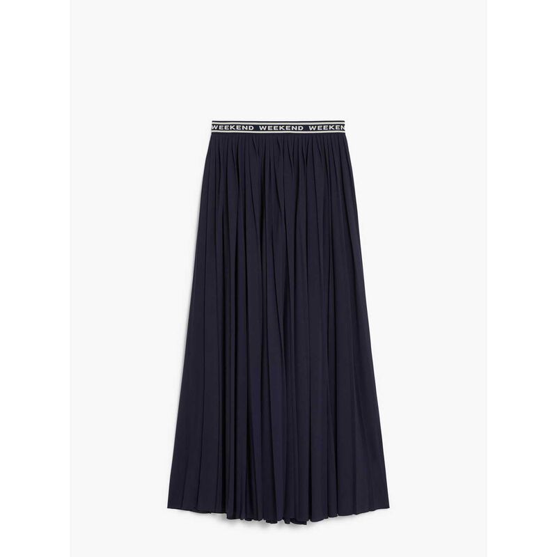 Weekend Max Mara Bleu Pleated Jersey Skirt image number 2