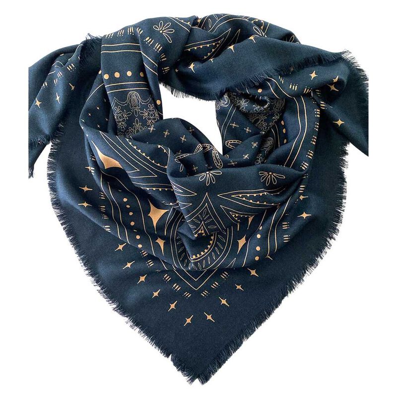 Dark Hampton X Ellie Compton The Quin Wool Silk Scarf image number 0