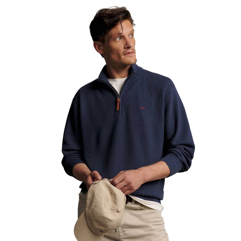 R.M. Williams Warner Popcorn Quarter Zip Knit image number 0