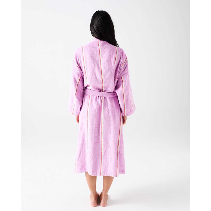 Kip&Co Lavender Field Stripe Bamboo Terry Bath Robe image number 1